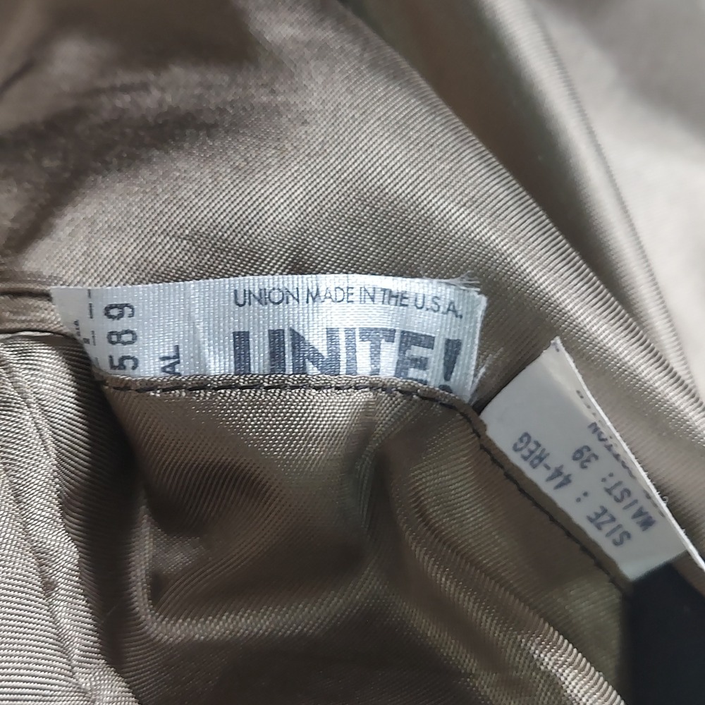 Brooks Brothers Sport Coat Taupe 2 Button Blazer 44R Cotton Blend Union Made USA - Picture 5 of 13